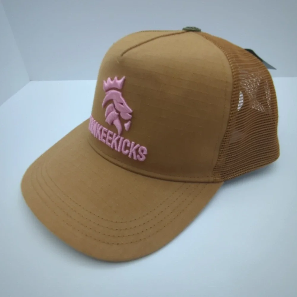 YankeeKicks Trucker Hat‎ Beige Pink Lion Crown Logo Snapback PLAS7-2034EOFT1-260